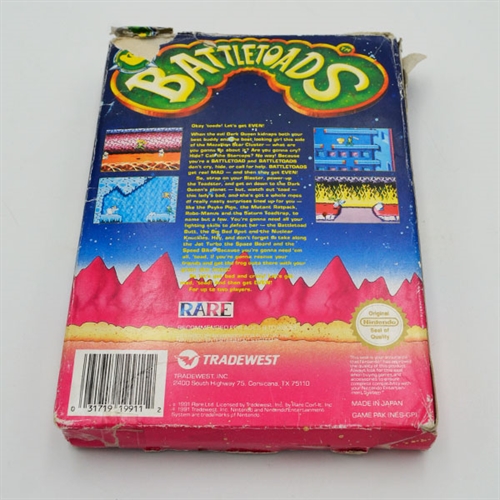 Battletoads - NES-NOE (SCN Manual) - Complete in Box (C Grade) (Genbrug)